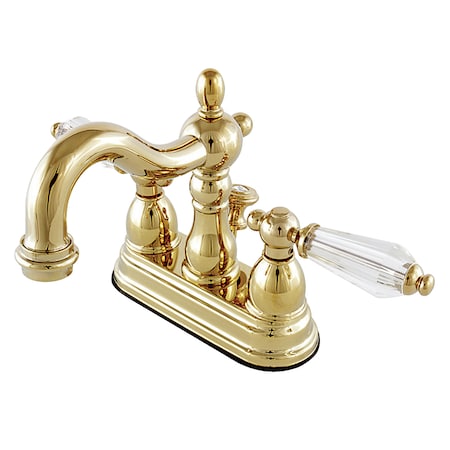 Kingston Brass 4" Centerset Bathroom Faucet, Polished Brass KB1602WLL